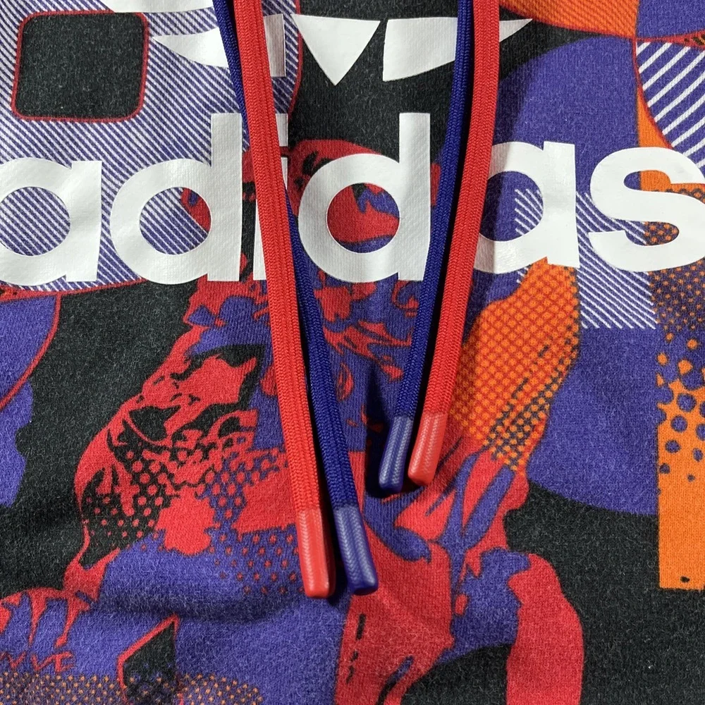 Adidas CNY‎ Hoodie Men Small Geometric Purple Orange GN5448 Streetwear